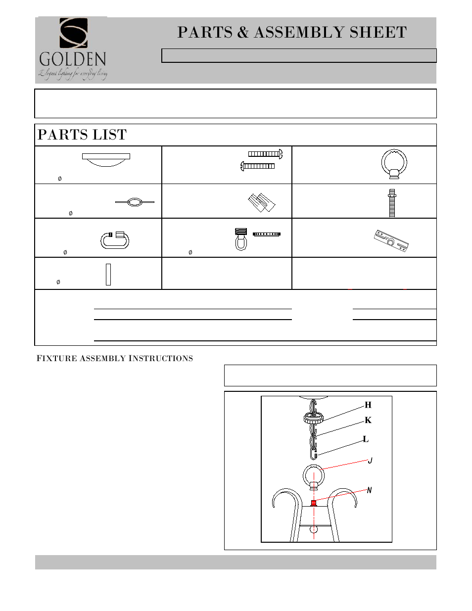 Golden Lighting 3281-5 BI User Manual | 3 pages