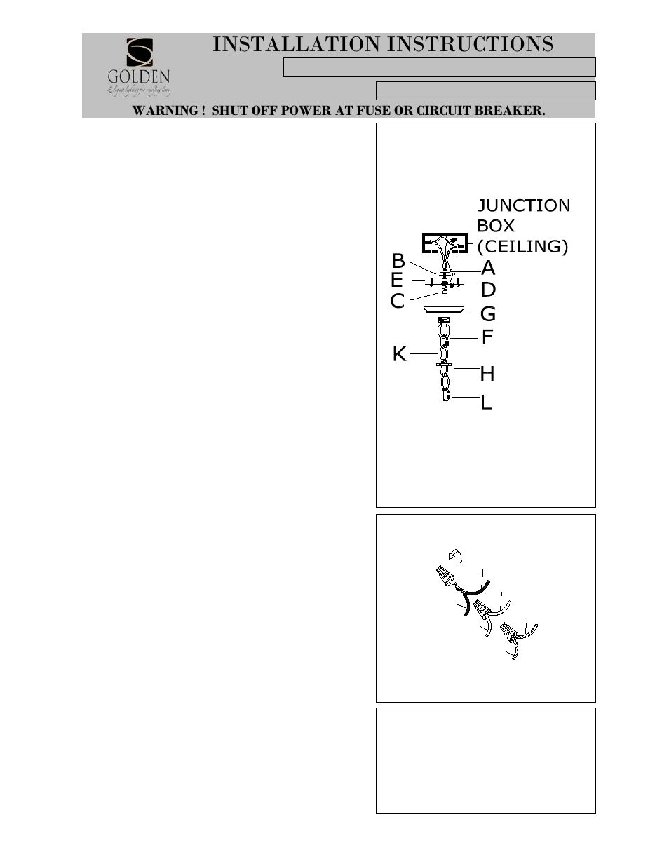 3500-sf-d, Installation instructions | Golden Lighting 3500-SF AB User Manual | Page 4 / 4