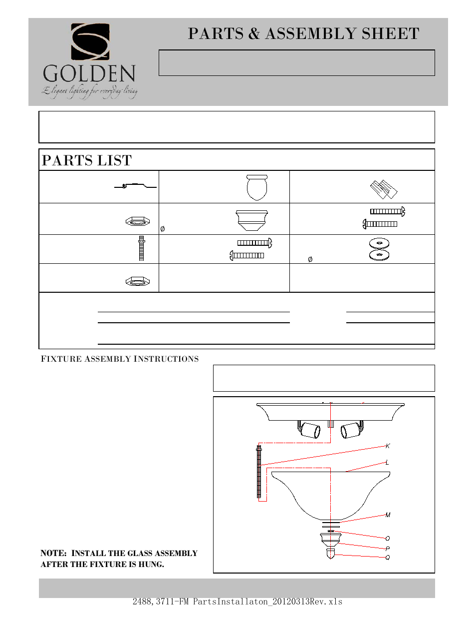 Golden Lighting 3711-17 CB User Manual | 2 pages