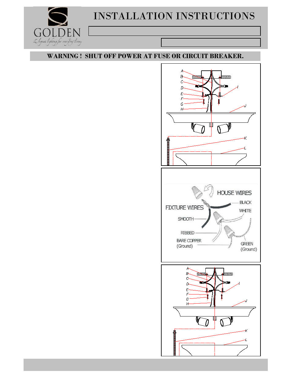 2488-17-i, Installation instructions | Golden Lighting 3711-17 CB User Manual | Page 2 / 2