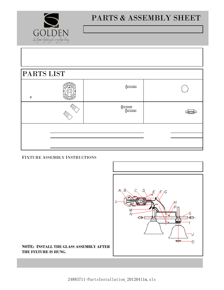 Golden Lighting 3711-BA2 CB User Manual | 2 pages