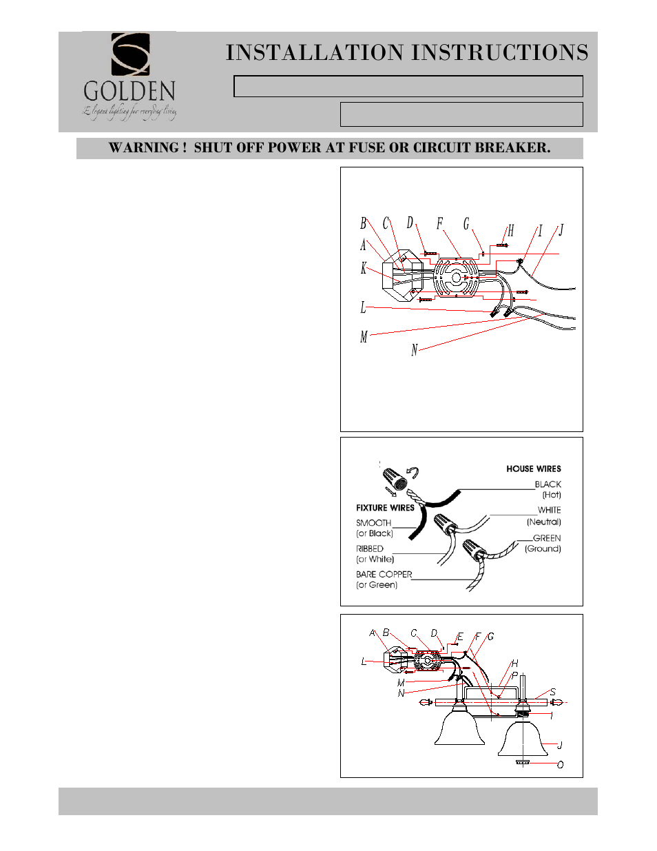 2488-ba2-i, Installation instructions | Golden Lighting 3711-BA2 CB User Manual | Page 2 / 2