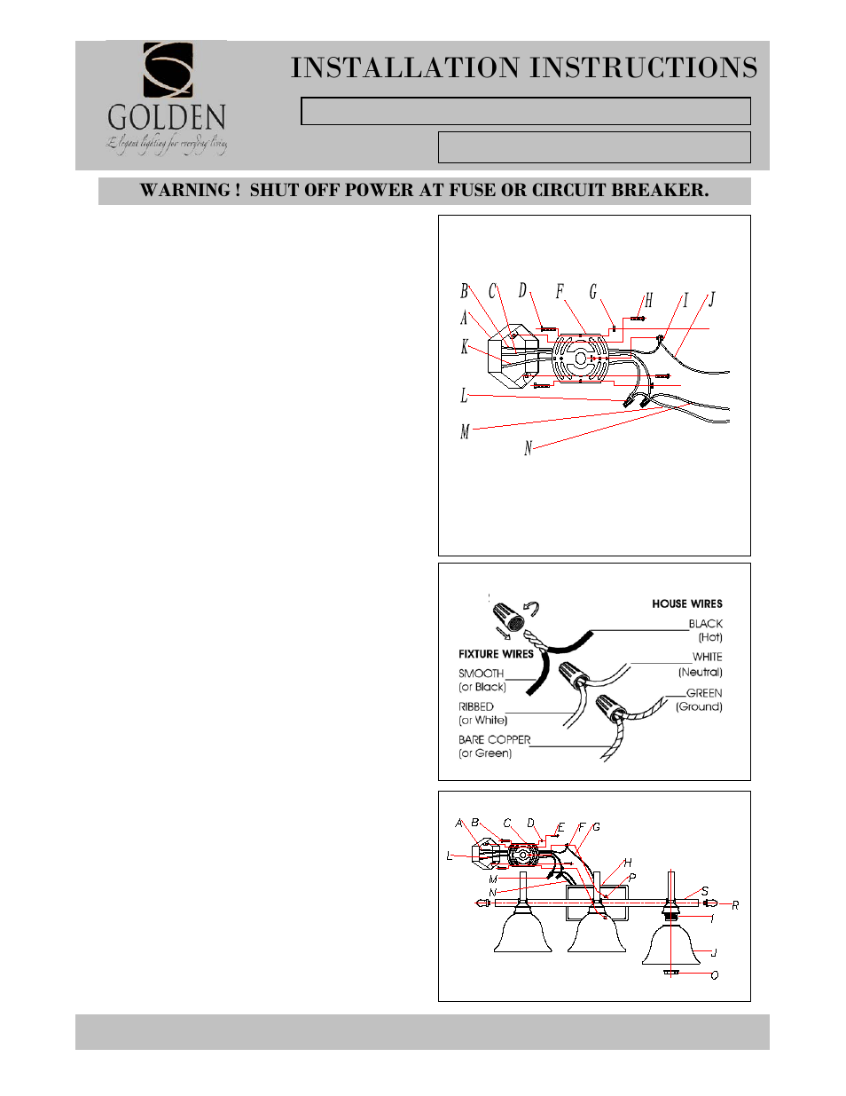 2488-ba3-i, Installation instructions | Golden Lighting 3711-BA3 CB User Manual | Page 2 / 2