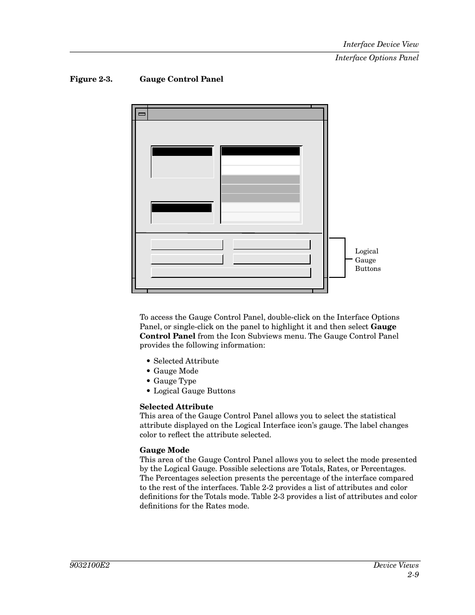 Figure 2-3, Gauge control panel -9 | Cabletron Systems TSX-1620 User Manual | Page 26 / 46