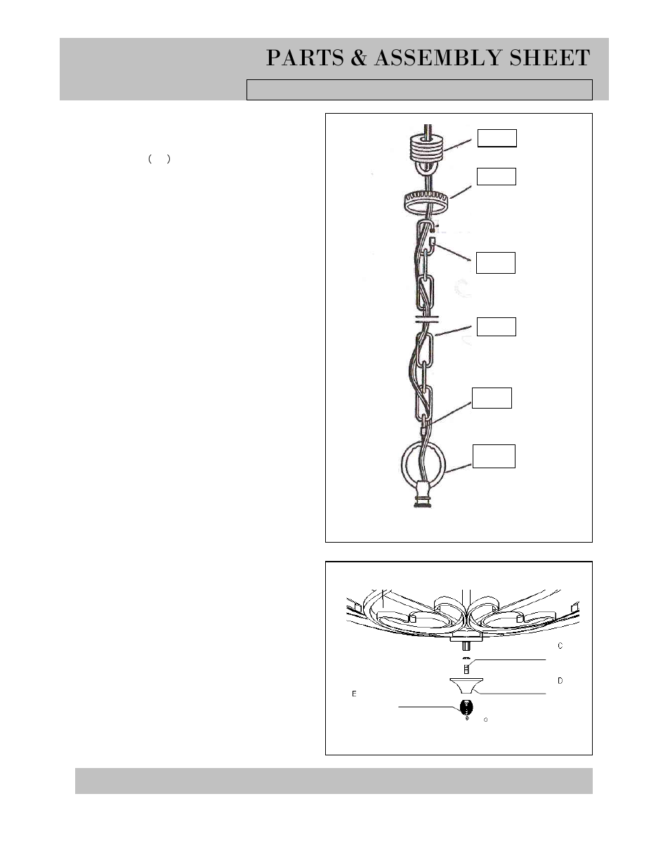 Parts & assembly sheet | Golden Lighting 4002-9 RSB User Manual | Page 2 / 4