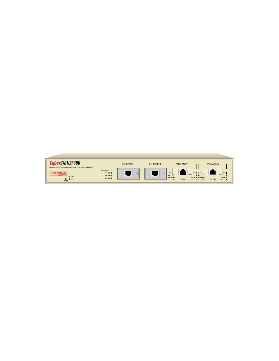 About the csx400, Csx400 hardware, Wan connection | Chapter 2, Describes the hardw | Cabletron Systems Cabletron CyberSWITCH CSX400 User Manual | Page 19 / 275
