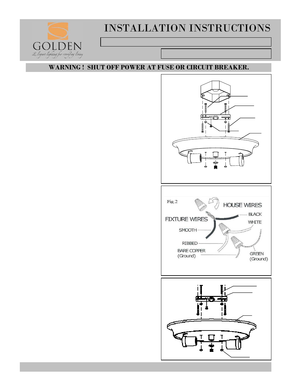Golden Lighting 4002-FM RSB User Manual | 2 pages