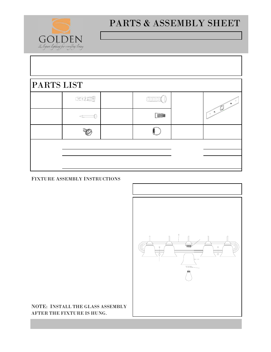 Golden Lighting 5221-5 RBZ-TEA User Manual | 2 pages