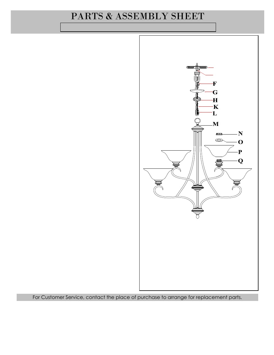 Parts & assembly sheet | Golden Lighting 6005-9 PW/RBZ/AB User Manual | Page 2 / 3