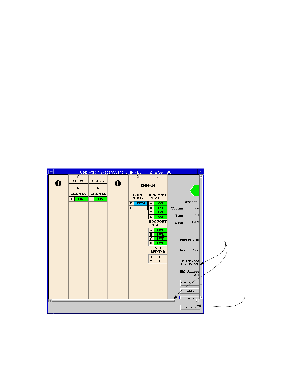Screen displays, Screen displays -5 | Cabletron Systems EMM-E6 User Manual | Page 13 / 118