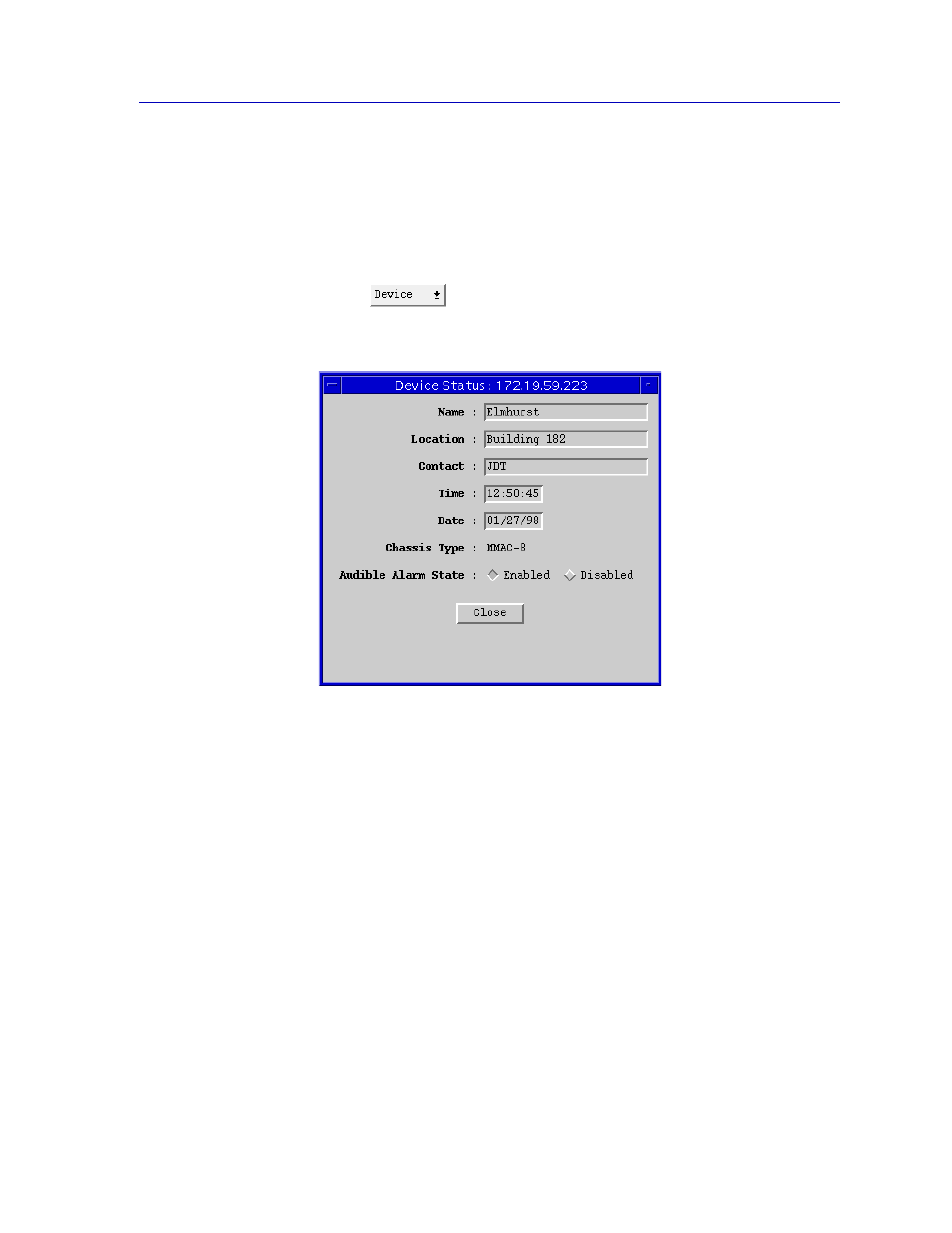 Checking device status and updating front panel in | Cabletron Systems EMM-E6 User Manual | Page 29 / 118