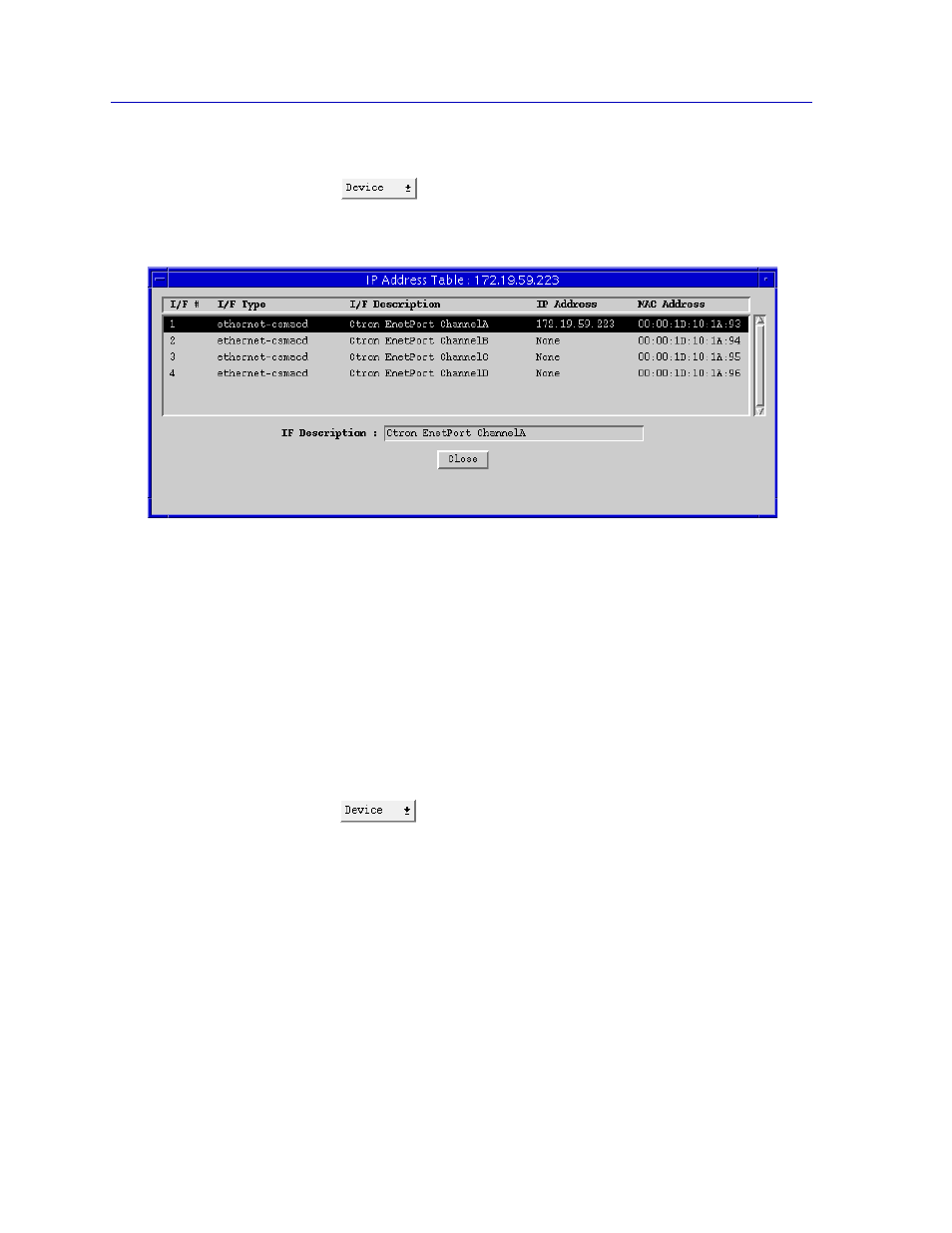 Launching the global find mac address tool, Checking statistics, Or type descriptions, see | Cabletron Systems EMM-E6 User Manual | Page 36 / 118
