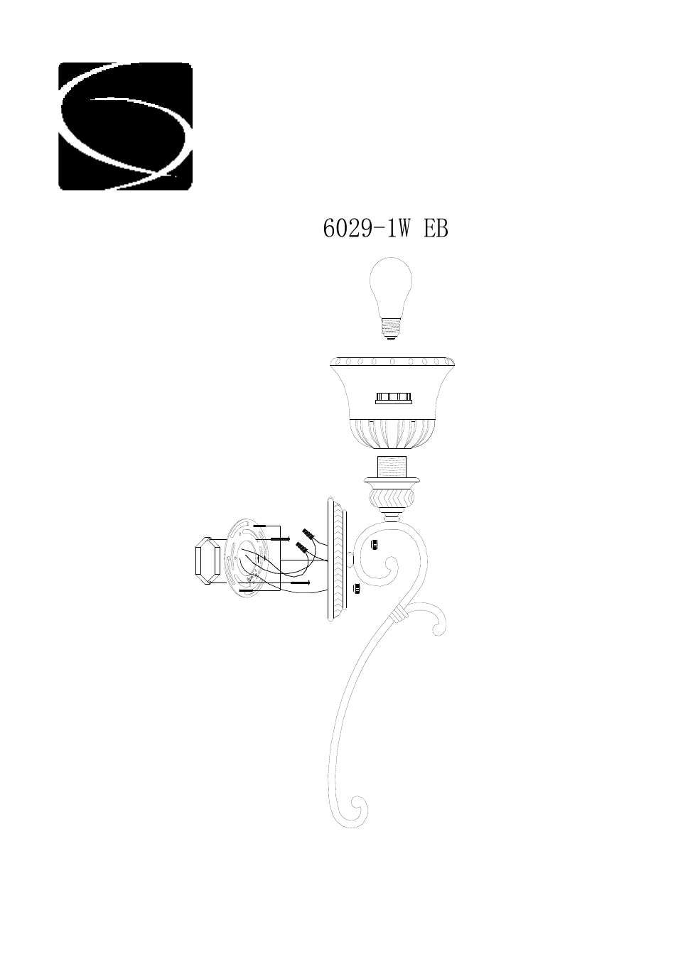Golden Lighting 6029-1W EB User Manual | 2 pages