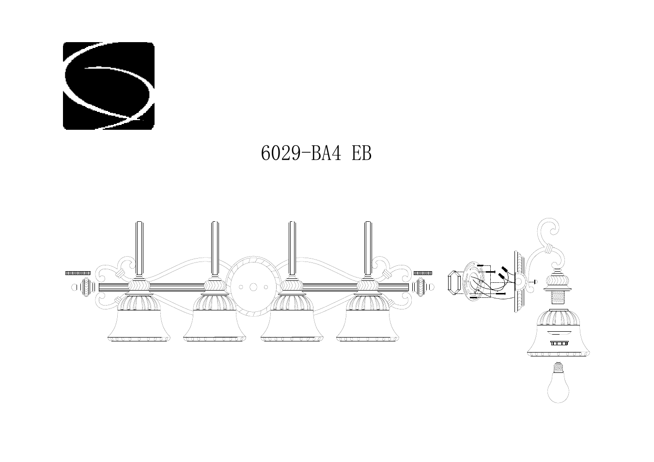 Golden Lighting 6029-BA4 EB User Manual | 2 pages