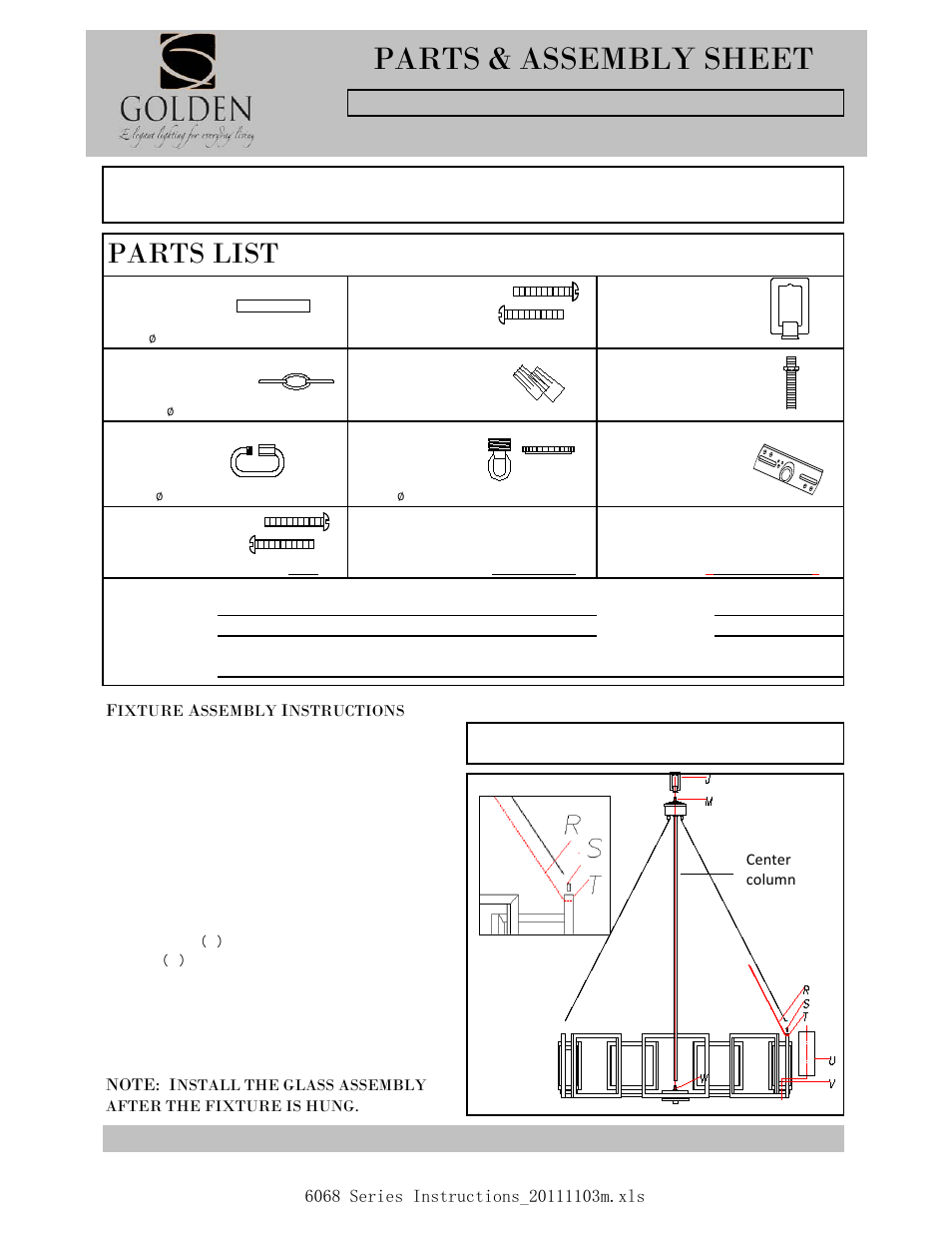 Golden Lighting 6068-8 GMT User Manual | 3 pages