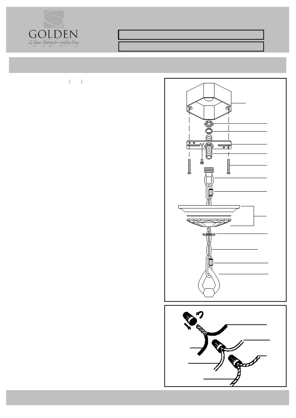 Golden Lighting 6390-5 WG User Manual | 2 pages