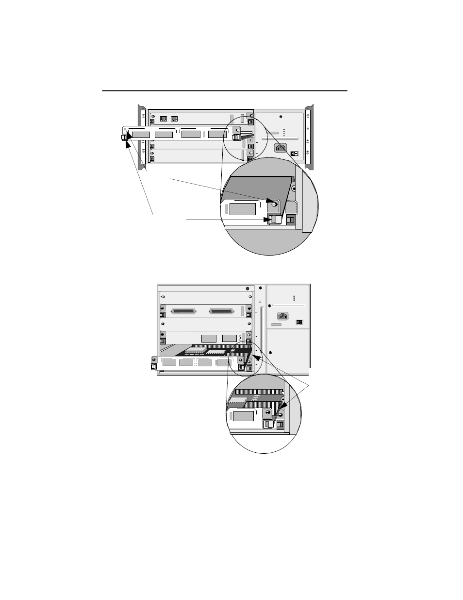 Screw ejector tab, Card guides | Cabletron Systems FDDI User Manual | Page 24 / 32