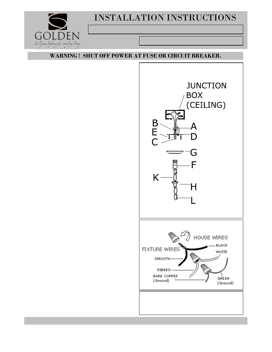 7509-chand-i, Installation instructions | Golden Lighting 7509-5 PW User Manual | Page 3 / 3