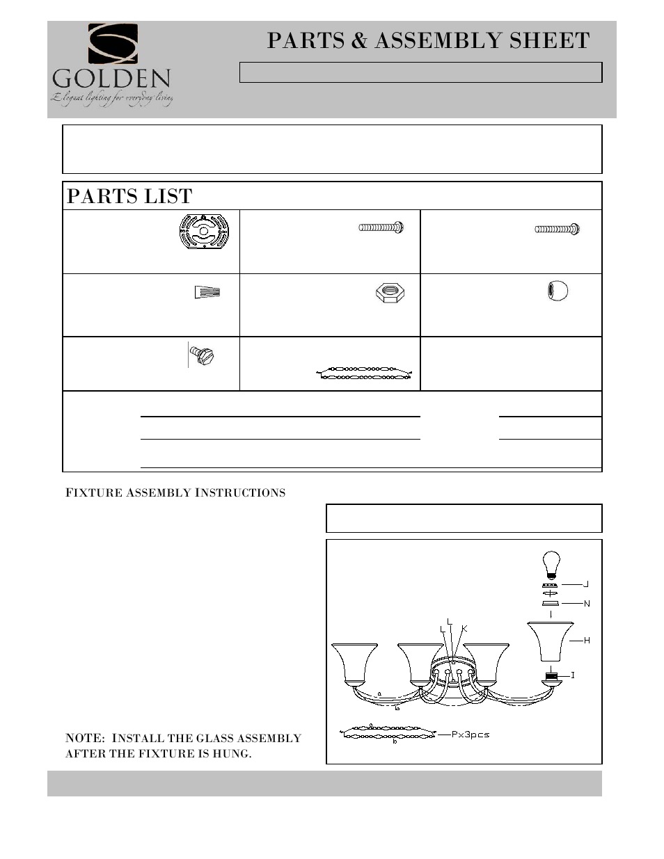Golden Lighting 7644-BA4 GA User Manual | 2 pages
