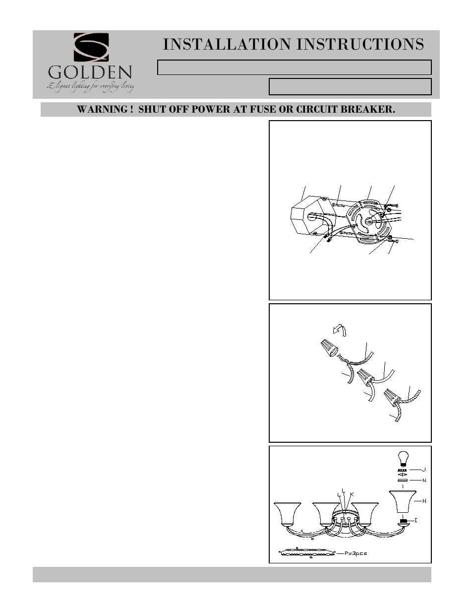7644-ba4-i, Installation instructions | Golden Lighting 7644-BA4 GA User Manual | Page 2 / 2