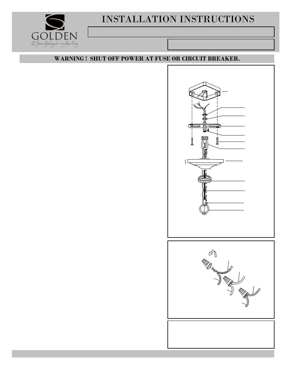 7644-mil-i, Installation instructions, Lb c a | Golden Lighting 7644-M1L GA User Manual | Page 3 / 3