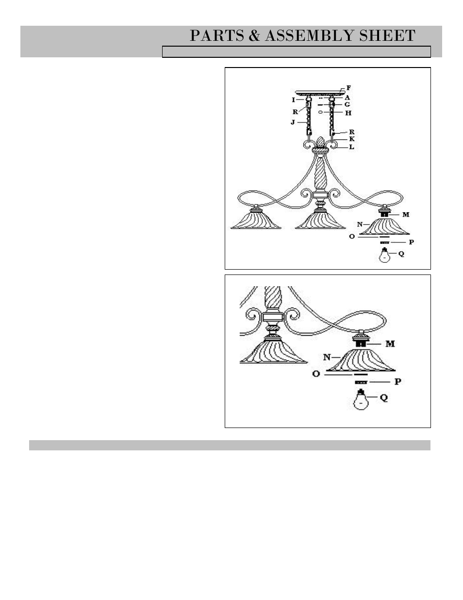 Parts & assembly sheet | Golden Lighting 8063-10 BUS User Manual | Page 2 / 4