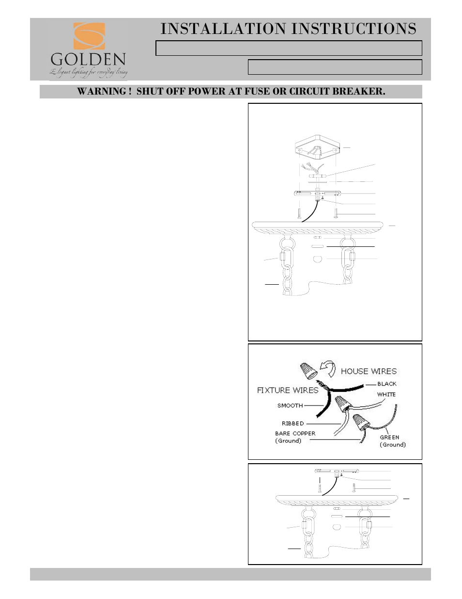 Installation instructions | Golden Lighting 8063-10 BUS User Manual | Page 3 / 4