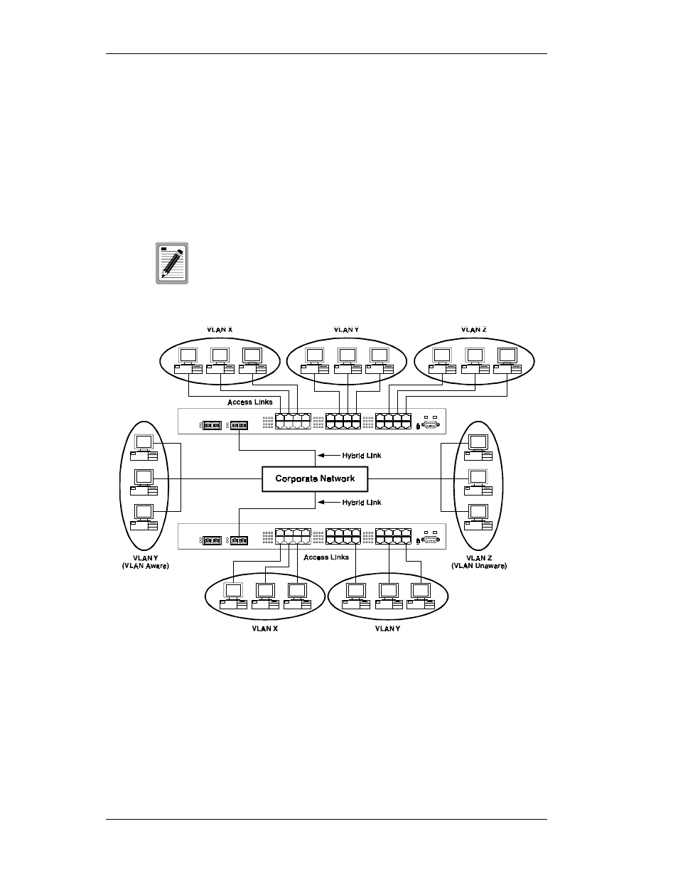 Vlan application example | Cabletron Systems ELS100-24TXG User Manual | Page 102 / 112