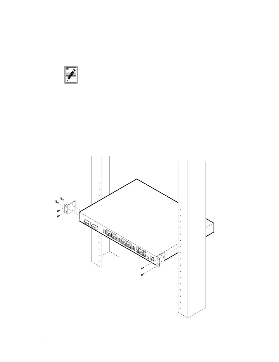 Mounting the switch in a rack | Cabletron Systems ELS100-24TXG User Manual | Page 30 / 112