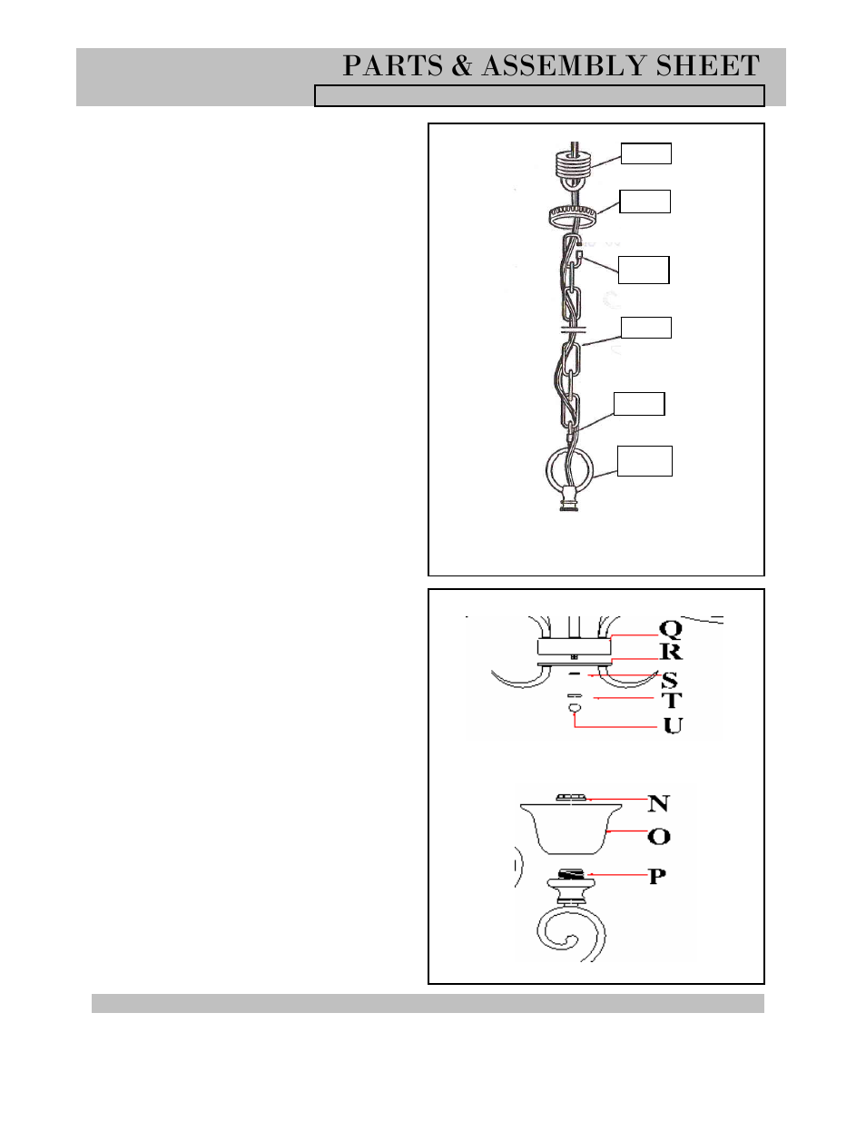 Parts & assembly sheet | Golden Lighting 8063-363 BUS User Manual | Page 2 / 3