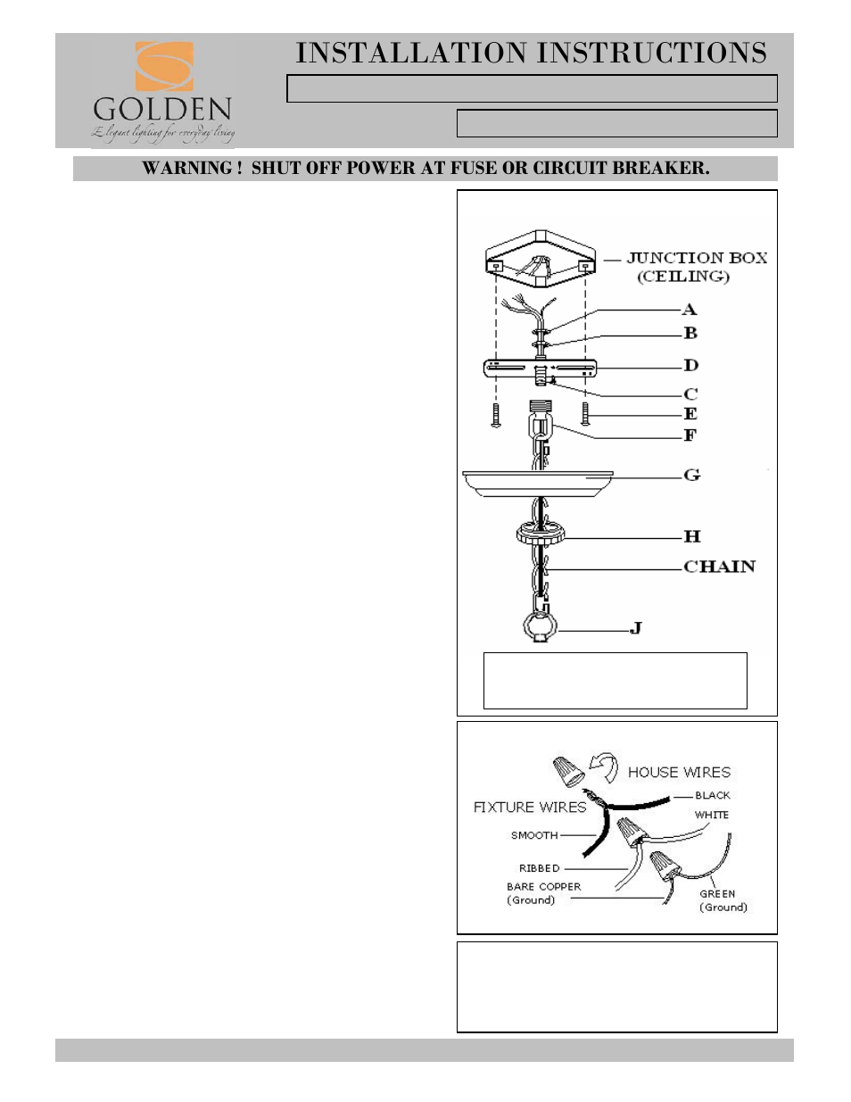 Installation instructions | Golden Lighting 8063-363 BUS User Manual | Page 3 / 3