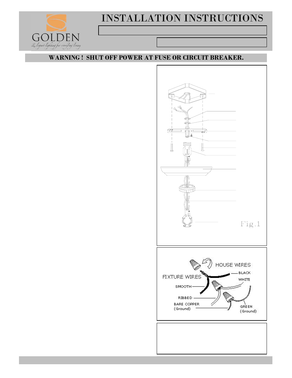 Golden Lighting 8063-9 BUS User Manual | 3 pages