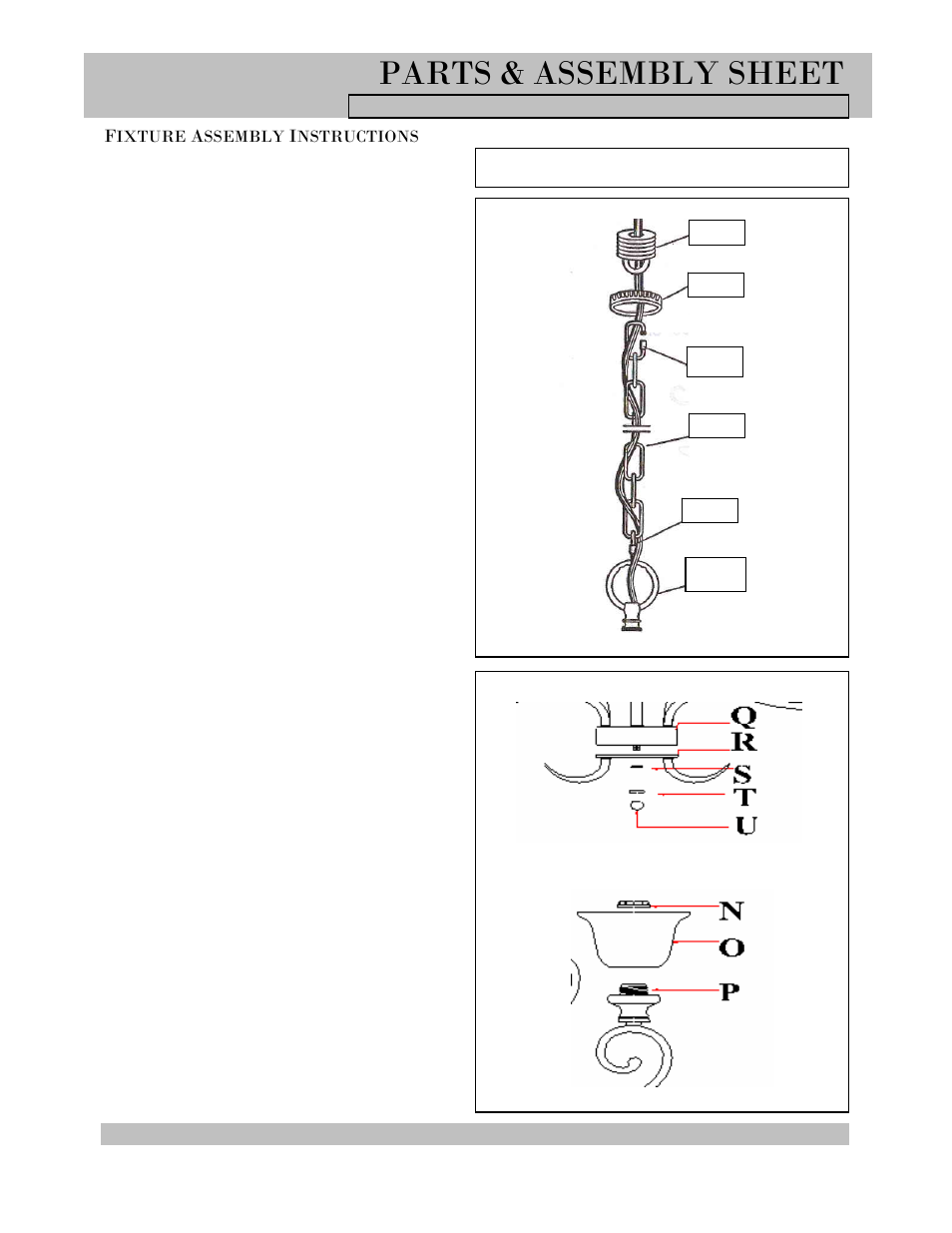 Parts & assembly sheet | Golden Lighting 8063-9 BUS User Manual | Page 3 / 3