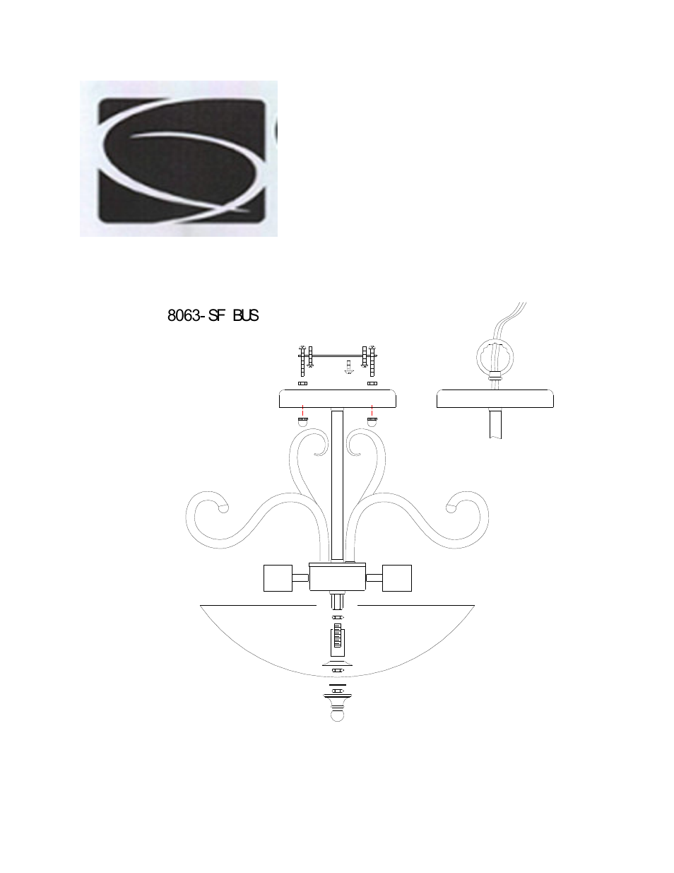 Golden Lighting 8063-SF BUS User Manual | Page 2 / 2