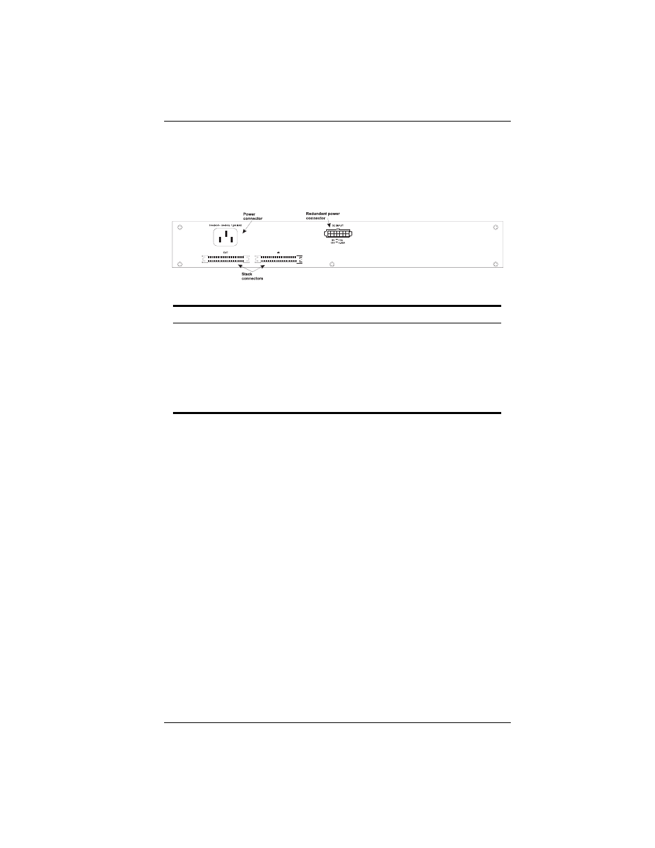 Rear panel, Feature summaries, Rear panel feature summaries | Dual-speed architecture software download | Cabletron Systems SmartSTACK ELH100 User Manual | Page 25 / 122