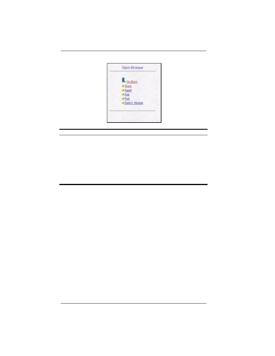 Stack browser | Cabletron Systems SmartSTACK ELH100 User Manual | Page 82 / 122