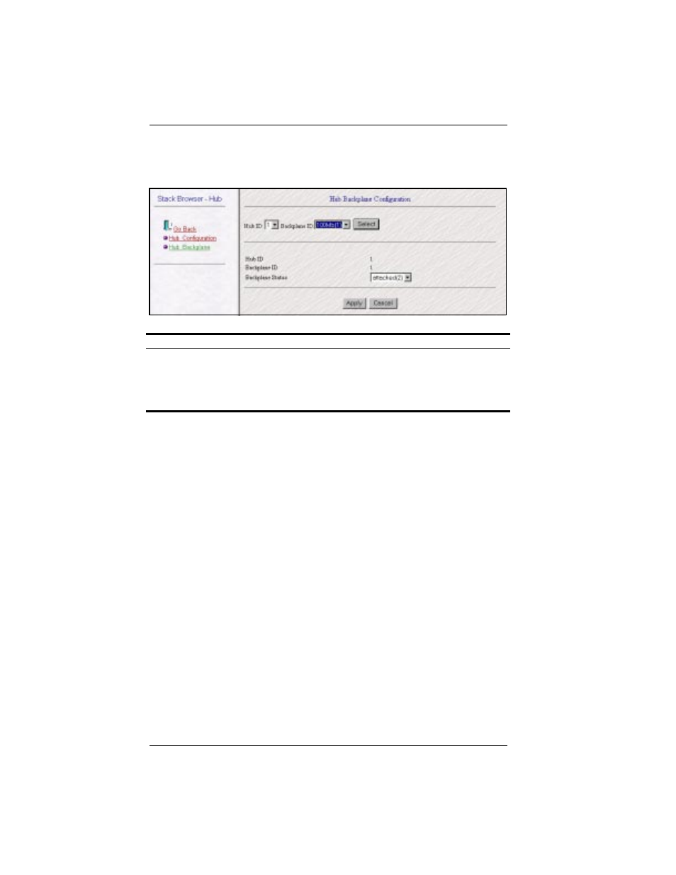 Hub backplane | Cabletron Systems SmartSTACK ELH100 User Manual | Page 86 / 122