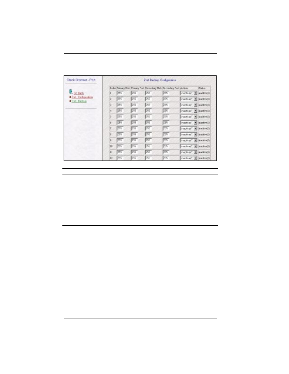 Port backup | Cabletron Systems SmartSTACK ELH100 User Manual | Page 88 / 122