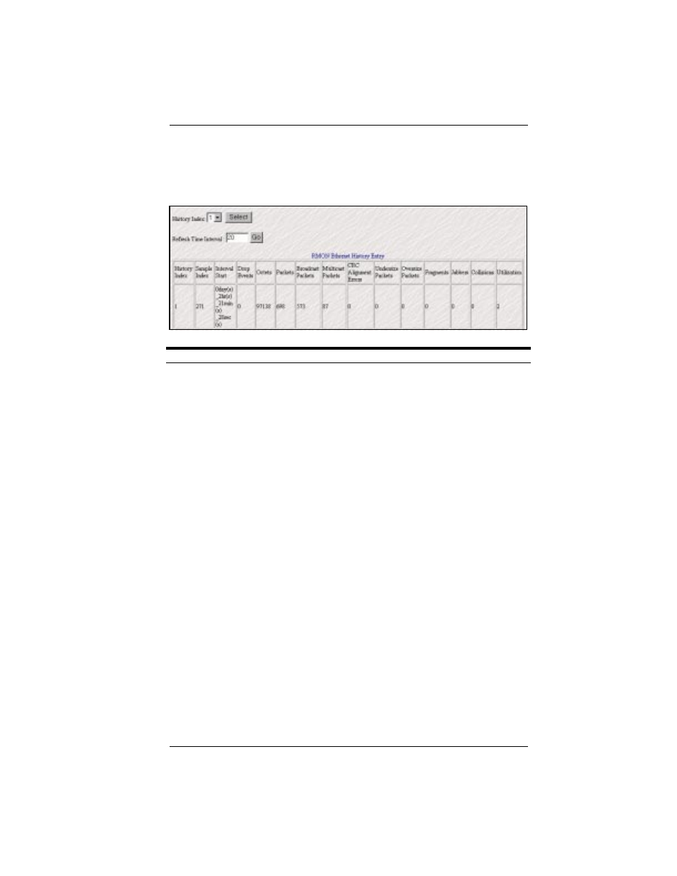 History data entry | Cabletron Systems SmartSTACK ELH100 User Manual | Page 97 / 122