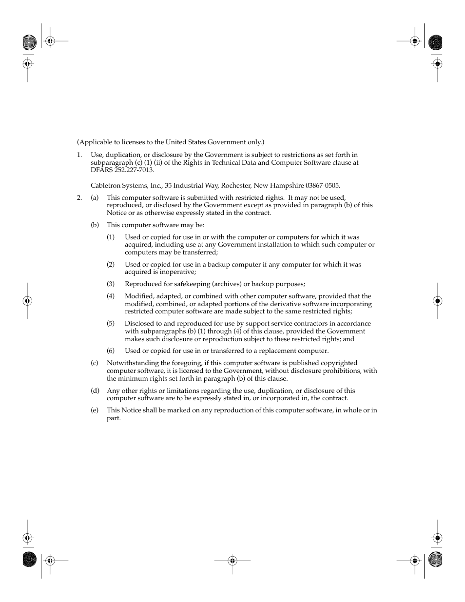Restricted rights notice | Cabletron Systems Network Router User Manual | Page 4 / 100
