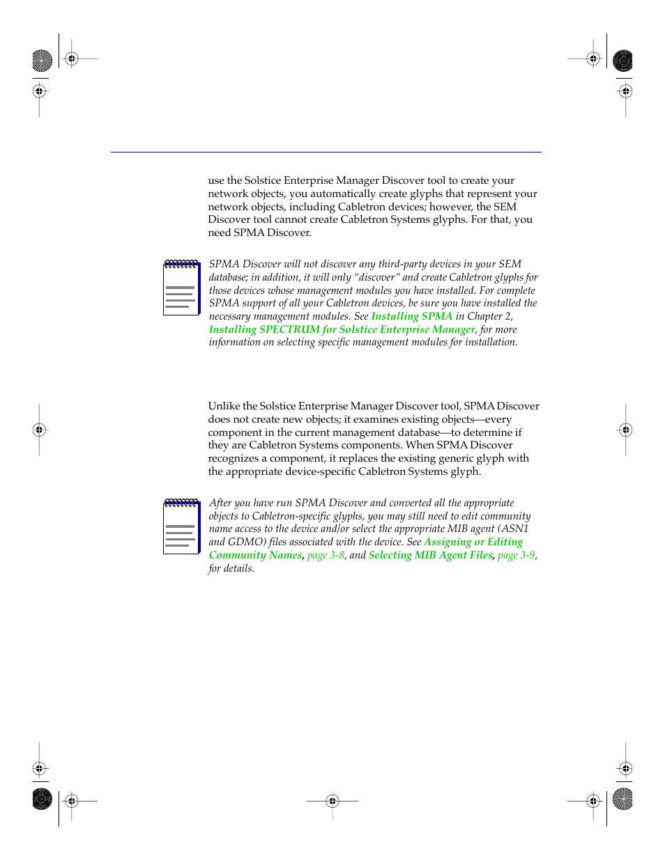 Using the spma discover application, Using the spma discover application -2 | Cabletron Systems Network Router User Manual | Page 42 / 100