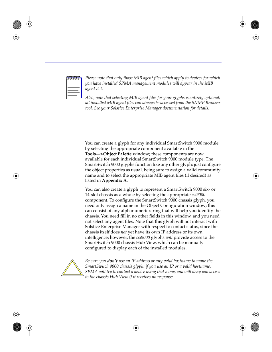 Manually creating smartswitch 9000 module and, Chassis glyphs -10, Ed manually (see | Manually | Cabletron Systems Network Router User Manual | Page 50 / 100