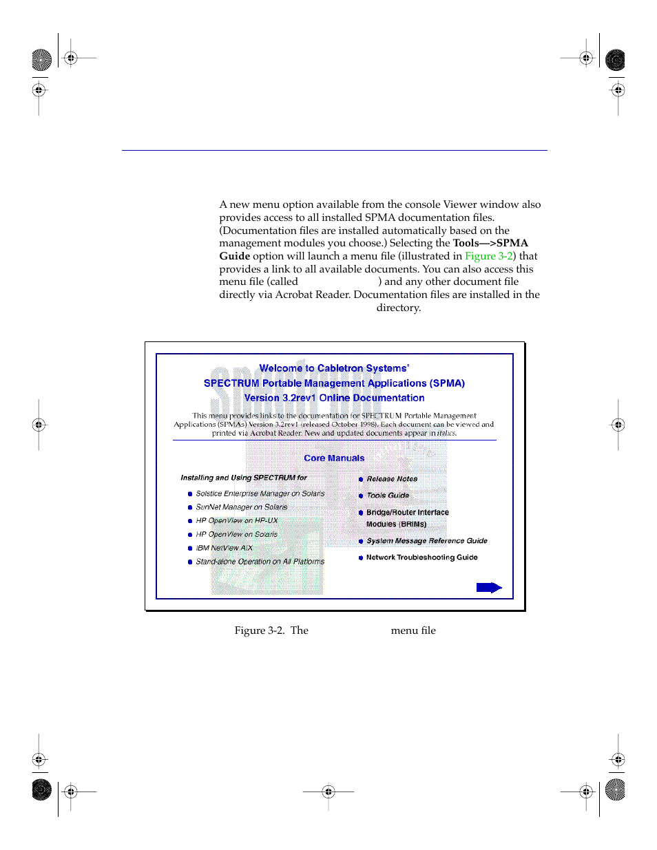 Launching documentation, Launching documentation -13 | Cabletron Systems Network Router User Manual | Page 53 / 100