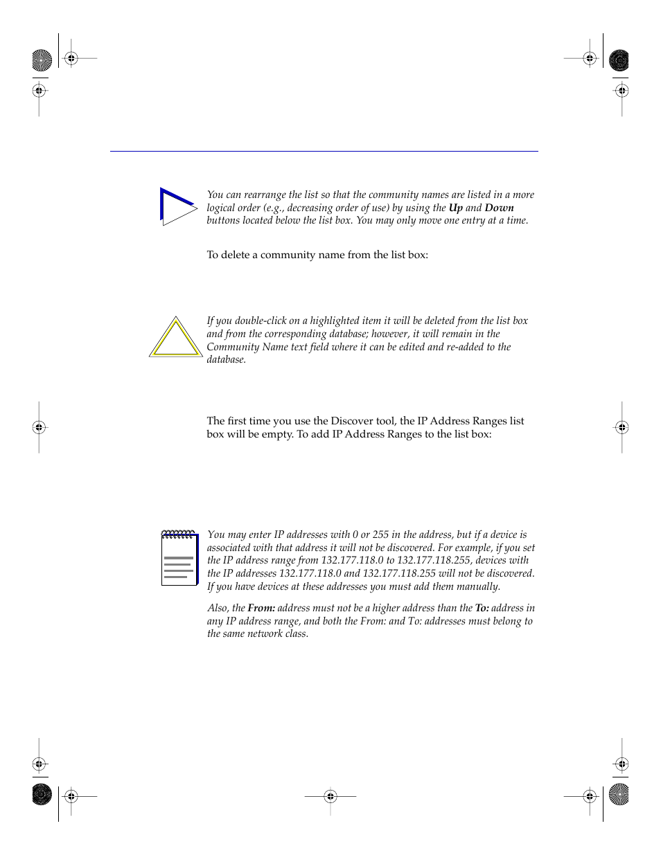 Adding and deleting ip address ranges, Adding and deleting ip address ranges -18 | Cabletron Systems Network Router User Manual | Page 72 / 100