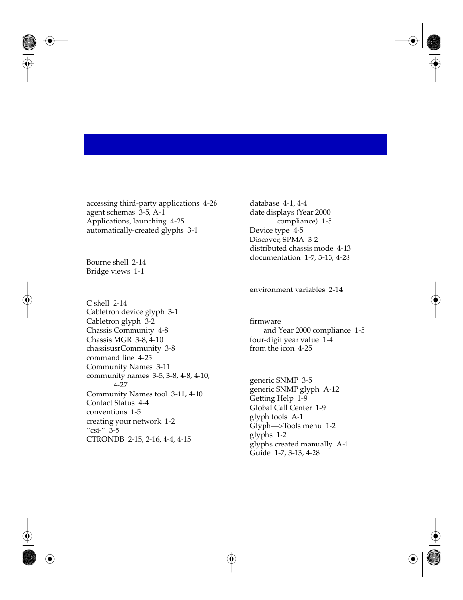 Index | Cabletron Systems Network Router User Manual | Page 97 / 100