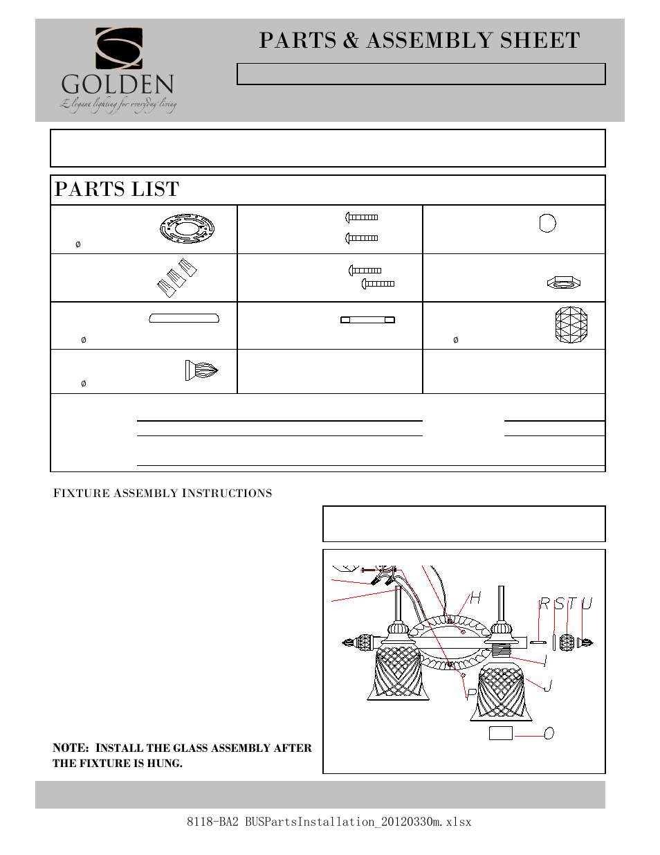Golden Lighting 8118-BA2 BUS User Manual | 2 pages
