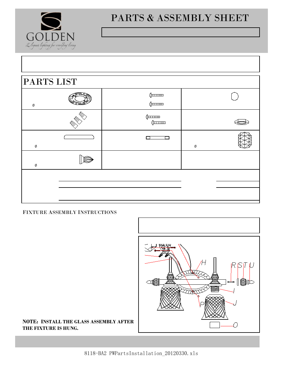 Golden Lighting 8118-BA2 PW User Manual | 2 pages