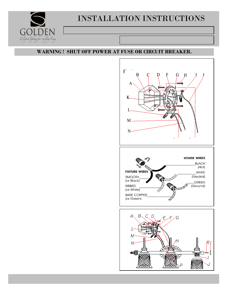 8116-ba3bus-i, Installation instructions | Golden Lighting 8118-BA3 BUS User Manual | Page 2 / 2