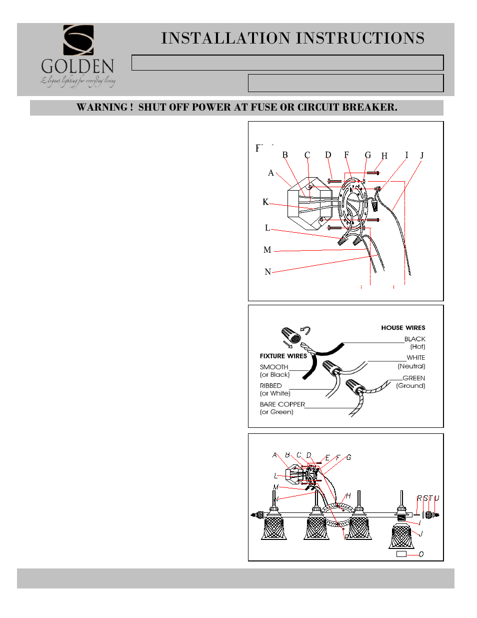 8116-ba4bus-i, Installation instructions | Golden Lighting 8118-BA4 BUS User Manual | Page 2 / 2