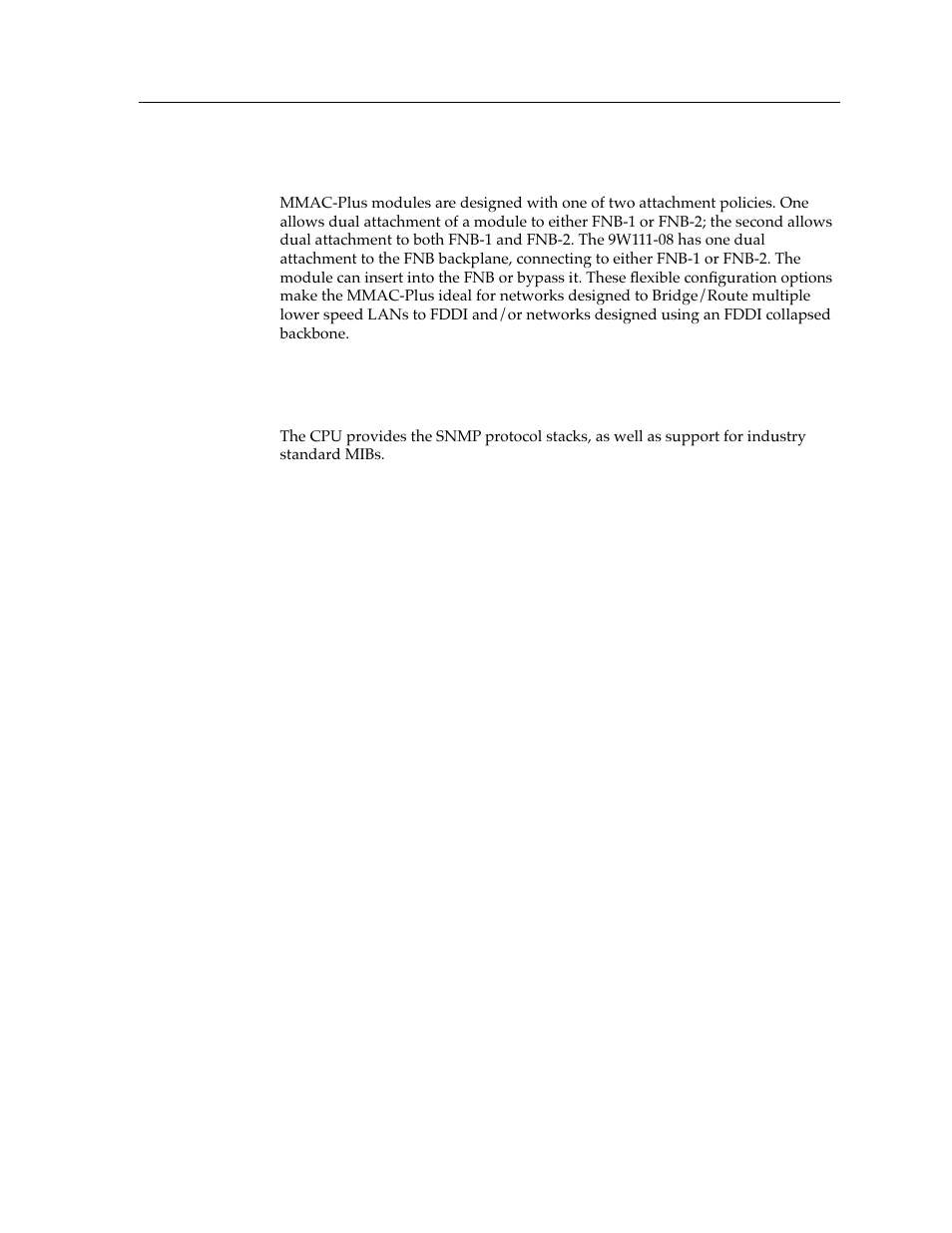 Fnb interface | Cabletron Systems 9W111-08 User Manual | Page 21 / 28